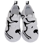 Black And White Swirl Background Kids  Velcro No Lace Shoes