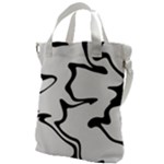 Black And White Swirl Background Canvas Messenger Bag