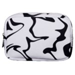Black And White Swirl Background Make Up Pouch (Small)