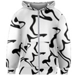 Black And White Swirl Background Kids  Zipper Hoodie Without Drawstring
