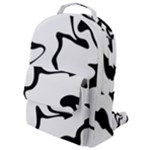 Black And White Swirl Background Flap Pocket Backpack (Small)