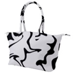 Black And White Swirl Background Canvas Shoulder Bag