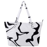 Black And White Swirl Background Full Print Shoulder Bag