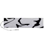 Black And White Swirl Background Roll Up Canvas Pencil Holder (L)