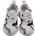Black And White Swirl Background Kids Athletic Shoes