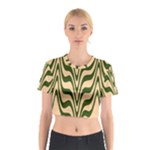 Swirl Pattern Abstract Marble Cotton Crop Top