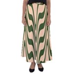 Swirl Pattern Abstract Marble Flared Maxi Skirt