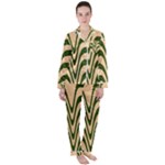 Swirl Pattern Abstract Marble Women s Long Sleeve Satin Pajamas Set	
