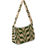 Swirl Pattern Abstract Marble Zip Up Shoulder Bag