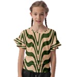Swirl Pattern Abstract Marble Kids  Cut Out Flutter Sleeves
