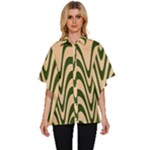 Swirl Pattern Abstract Marble Women s Batwing Button Up Shirt