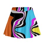 Liquid Warp Background Orange Blue Mini Flare Skirt