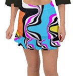 Liquid Warp Background Orange Blue Fishtail Mini Chiffon Skirt