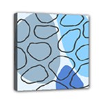 Boho Blue Deep Blue Artwork Mini Canvas 6  x 6  (Stretched)