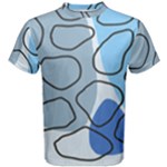 Boho Blue Deep Blue Artwork Men s Cotton T-Shirt