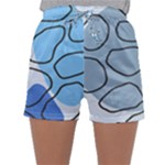 Boho Blue Deep Blue Artwork Sleepwear Shorts