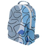 Boho Blue Deep Blue Artwork Flap Pocket Backpack (Small)