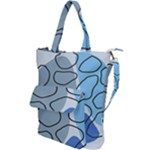Boho Blue Deep Blue Artwork Shoulder Tote Bag