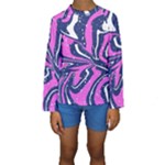 Texture Multicolour Grunge Kids  Long Sleeve Swimwear
