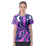 Texture Multicolour Grunge Women s Sport Mesh T-Shirt