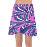 Texture Multicolour Grunge Wrap Front Skirt