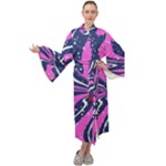 Texture Multicolour Grunge Maxi Velvet Kimono