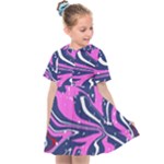 Texture Multicolour Grunge Kids  Sailor Dress