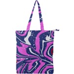 Texture Multicolour Grunge Double Zip Up Tote Bag