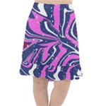 Texture Multicolour Grunge Fishtail Chiffon Skirt