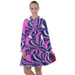 Texture Multicolour Grunge All Frills Chiffon Dress