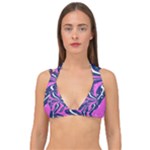 Texture Multicolour Grunge Double Strap Halter Bikini Top