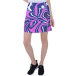 Texture Multicolour Grunge Tennis Skirt