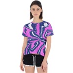 Texture Multicolour Grunge Open Back Sport T-Shirt