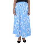 Flowers Pattern Print Floral Cute Flared Maxi Skirt