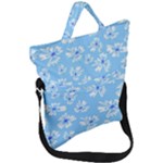 Flowers Pattern Print Floral Cute Fold Over Handle Tote Bag