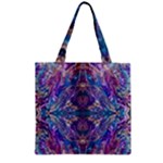 Cobalt arabesque Zipper Grocery Tote Bag