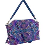 Cobalt arabesque Canvas Crossbody Bag