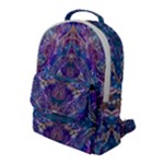 Cobalt arabesque Flap Pocket Backpack (Large)
