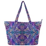 Cobalt arabesque Full Print Shoulder Bag