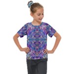 Cobalt arabesque Kids  Mesh Piece T-Shirt