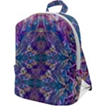 Cobalt arabesque Zip Up Backpack