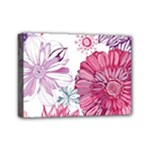 Violet Floral Pattern Mini Canvas 7  x 5  (Stretched)