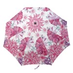 Violet Floral Pattern Folding Umbrellas