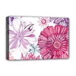 Violet Floral Pattern Deluxe Canvas 18  x 12  (Stretched)