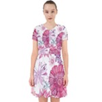 Violet Floral Pattern Adorable in Chiffon Dress