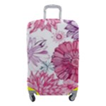 Violet Floral Pattern Luggage Cover (Small)