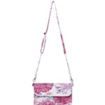 Violet Floral Pattern Mini Crossbody Handbag
