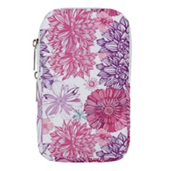Violet Floral Pattern Waist Pouch (Small) from UrbanLoad.com
