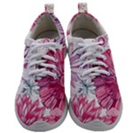Violet Floral Pattern Mens Athletic Shoes