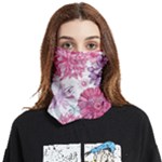 Violet Floral Pattern Face Covering Bandana (Two Sides)